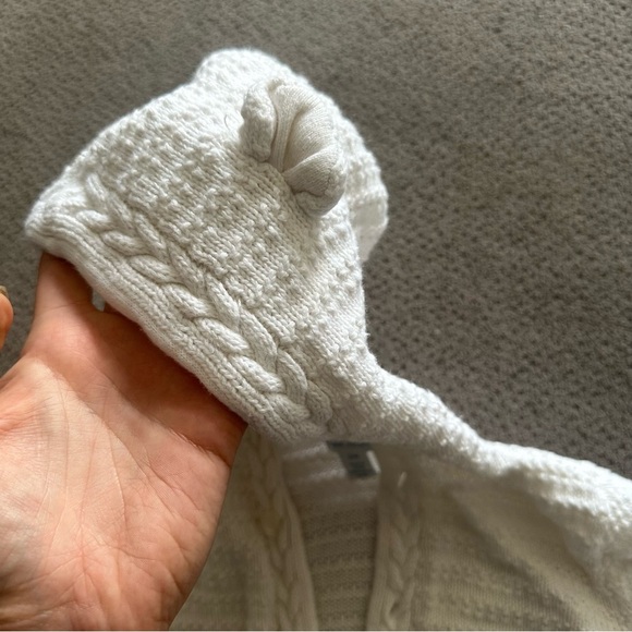Cozy White Kids Hooded Cardigan with Ears RALPH LAUREN - Picture 2 of 5